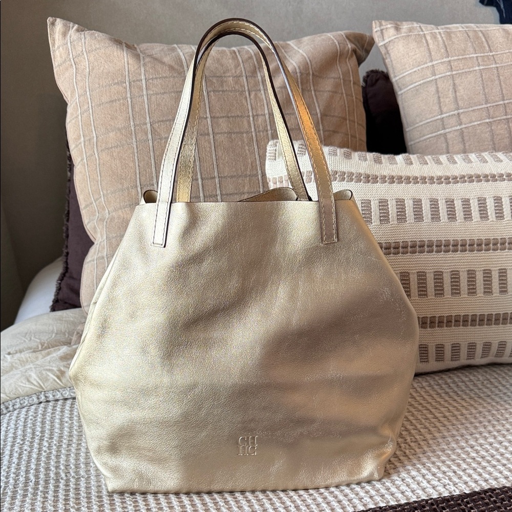 Carolina Herrera Elegant Gold Tote